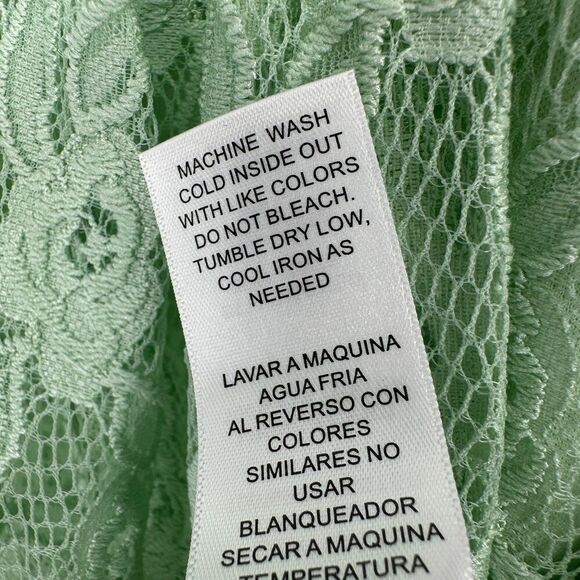 Vintage City Triangles Y2K Dress Juniors Size 3 Green Lace-Up Back Fairy Whimsy - Picture 9 of 9